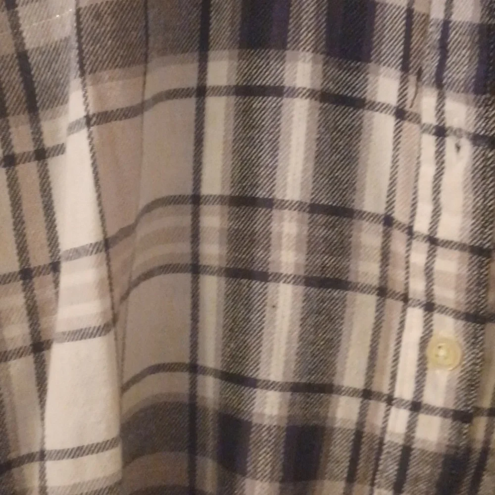 Basic editions womens plaid flannel shirt black and gray size XXL NWT - Picture 4 of 5